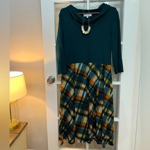 Winter Midi Dress with Turtleneck